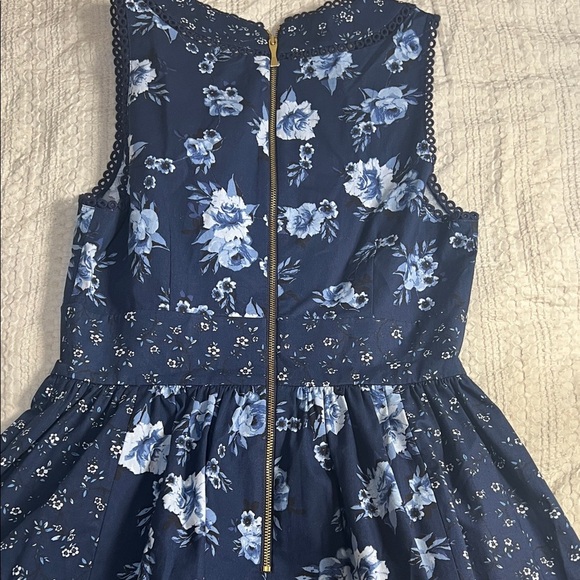 Kate Spade Navy Blue Floral Mini Dress size 4 - Picture 12 of 13